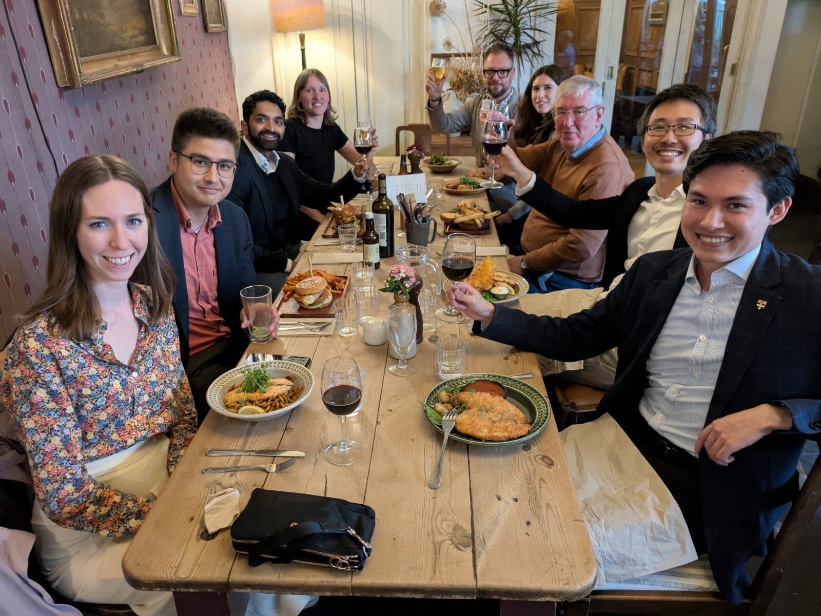 Project participants sharing a meal together